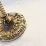 Metal and wood lamp base, 2M braided fabric cable.