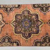 Distressed Turkish Runner 393x81 cm wool Vintage Tribal Rug
