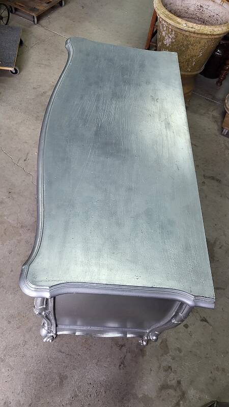Commode style louis XV argente 3 tiroirs