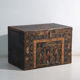 Antique chest painted in pine wood – China, around 1900