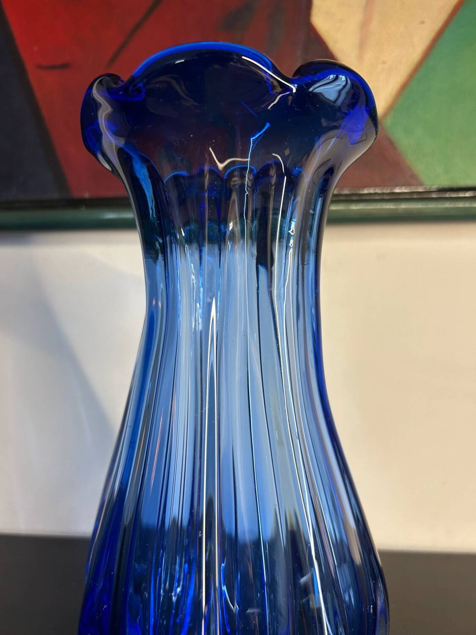 Murano cobalt blue vase from the 60s