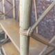 Pair of wall shelves vintage in rattan bamboo wicker
