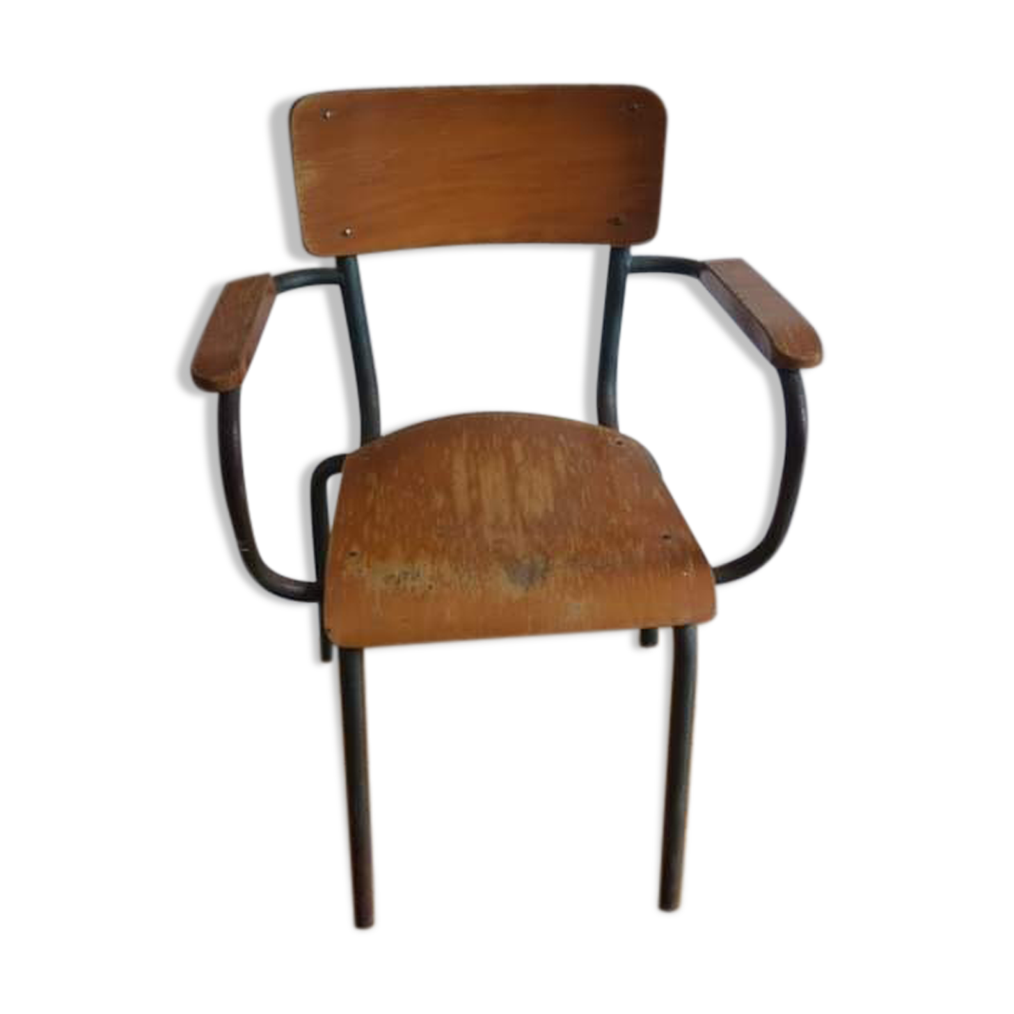 Schoolboy chair with armrests