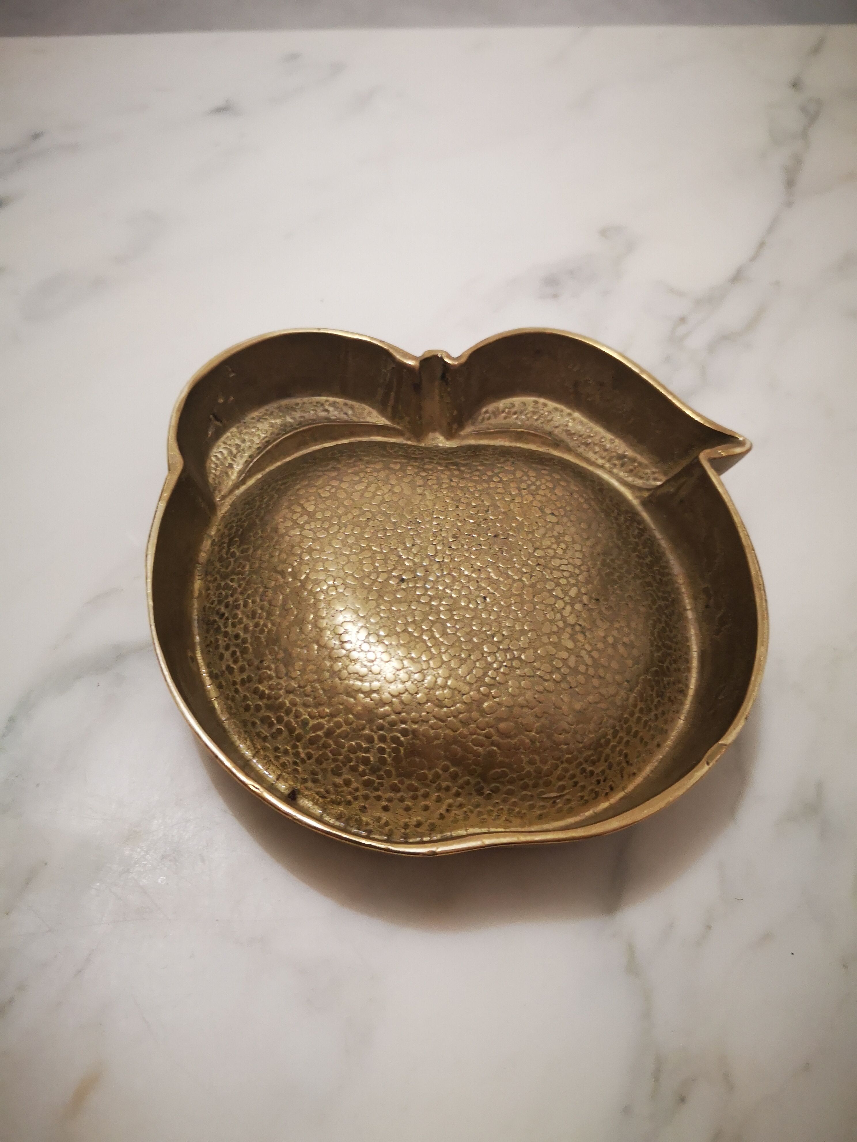 Brass apple shaped ashtray