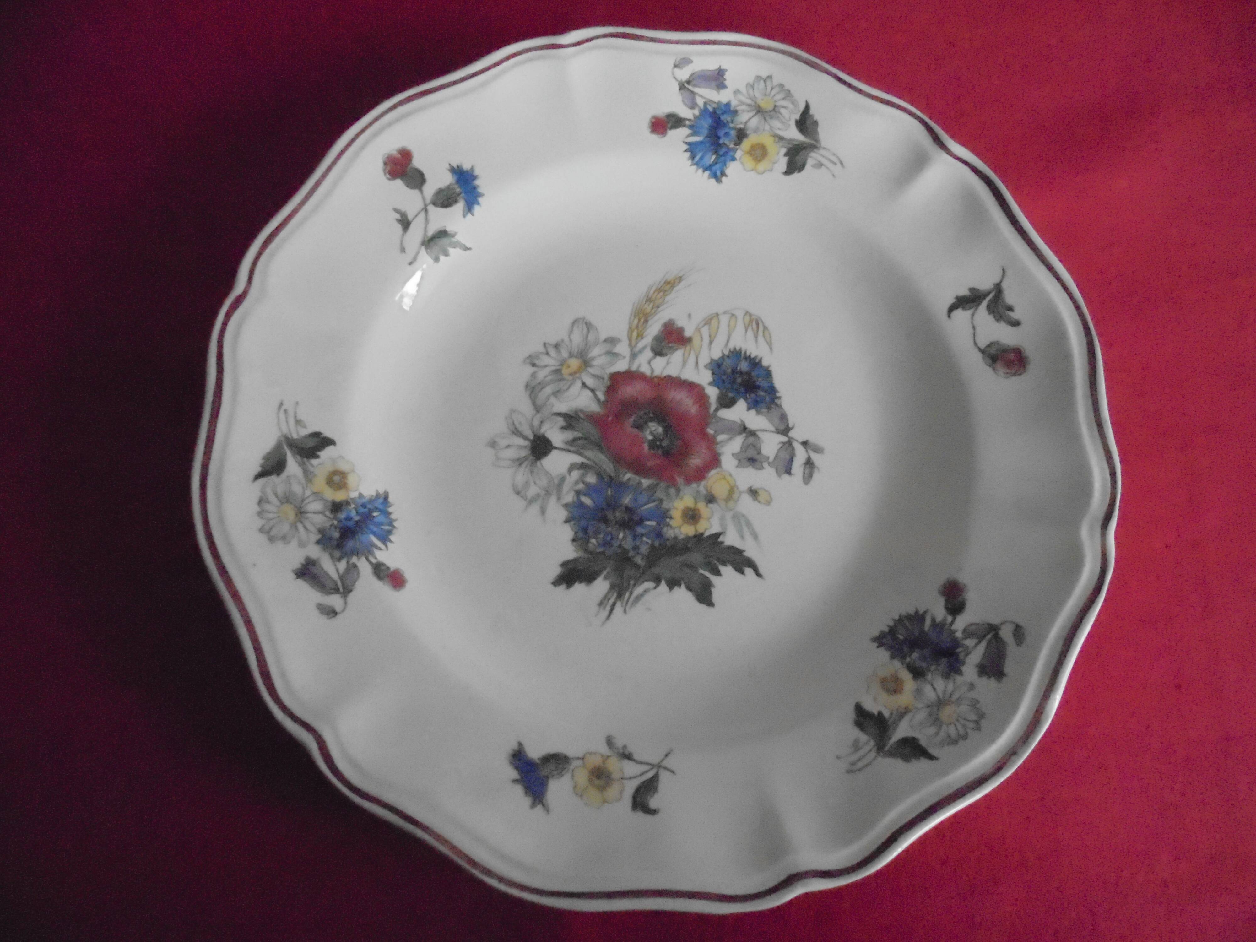 Lot 10 flat plates Digoin Sarreguemines Agreste