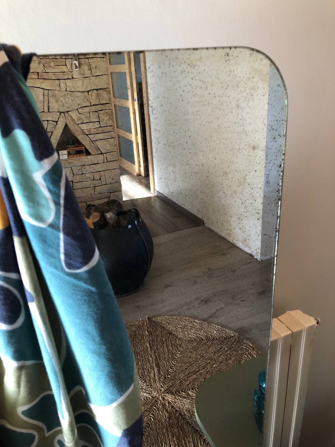 Meuble d’entrée avec miroir mercure