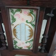 Colonial table in teak and ceramic