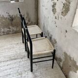 Black Italian rope chairs