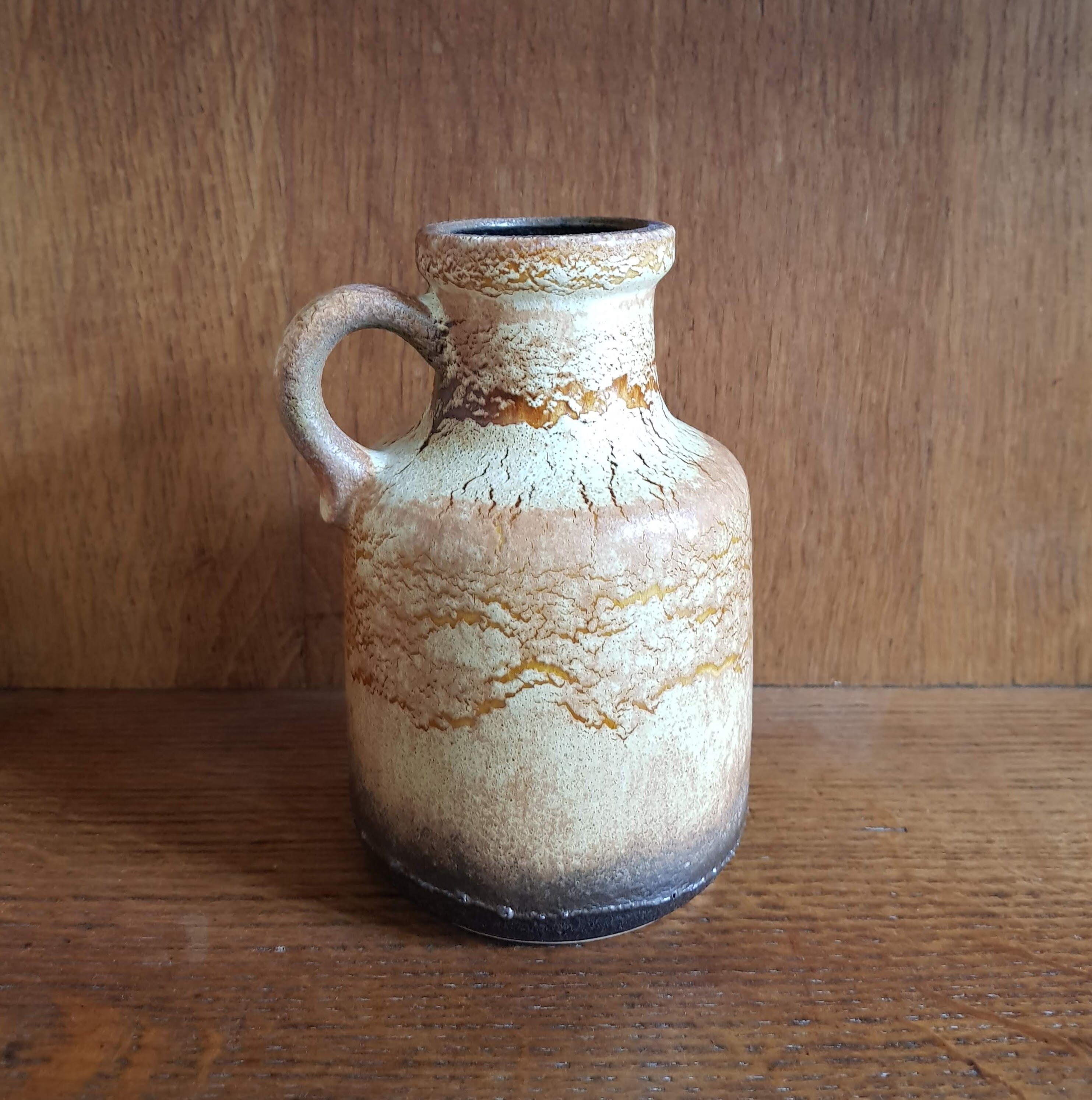 Vintage Set of Four West German Ceramic Vases - Fat Lava - Scheurich - 1960s