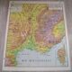 Vidal Wall School Map No.64 French Alps Mediterranean Region Corsica