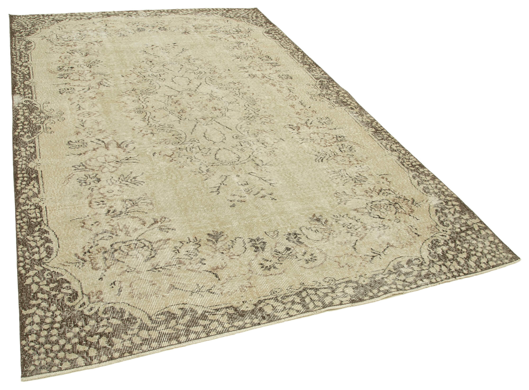 Handwoven Wool Anatolian Beige Carpet 185 cm x 290 cm - 38990
