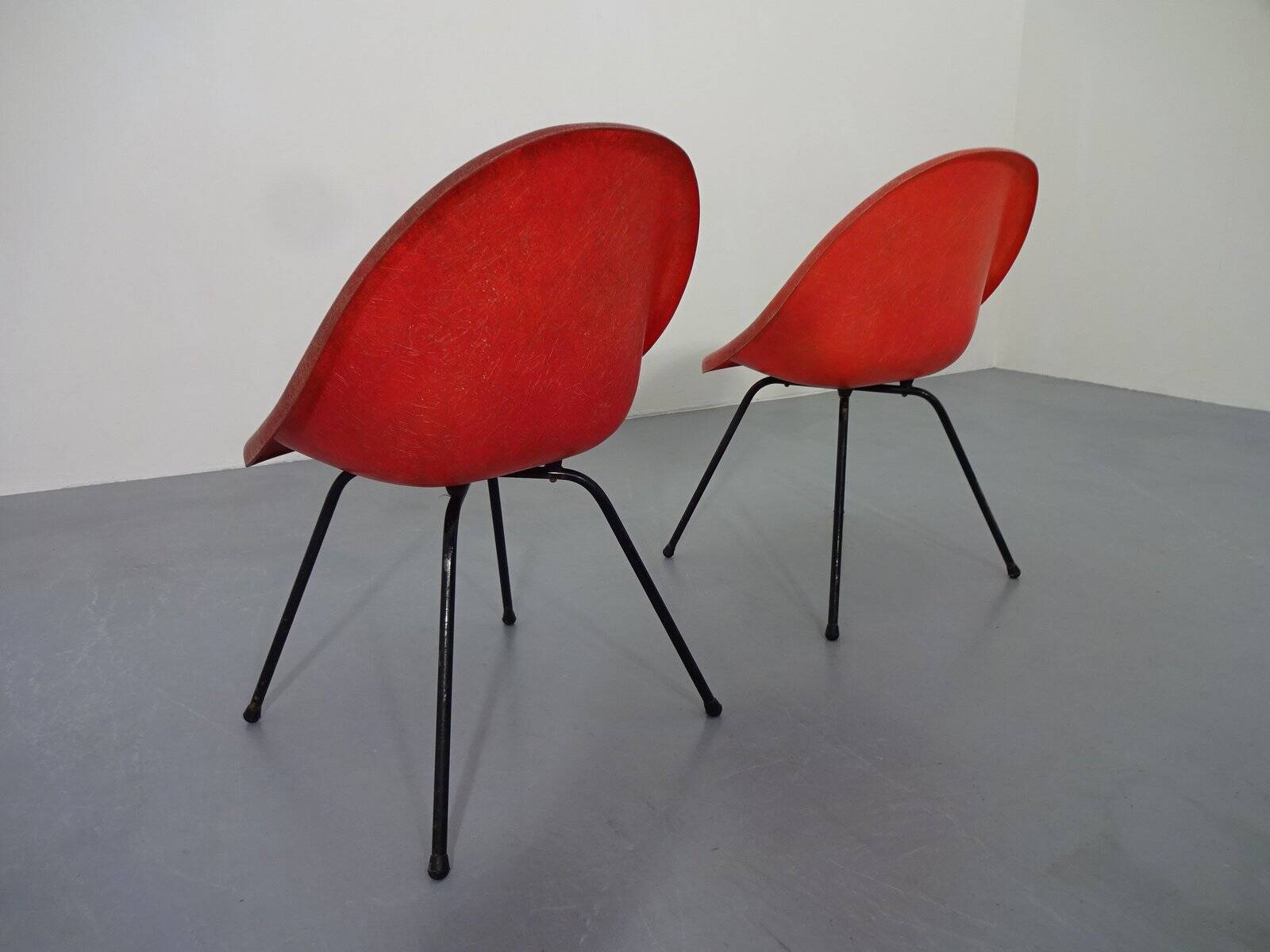Set of French Fiberglass Side Chairs, 1960s