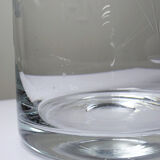 Old crystal/pulled glass pitcher engraved with floral decoration, Europe 1920-1930