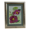 Hellebores painting, signed framed painting