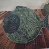 Plat poisson barbontine vert et bleu