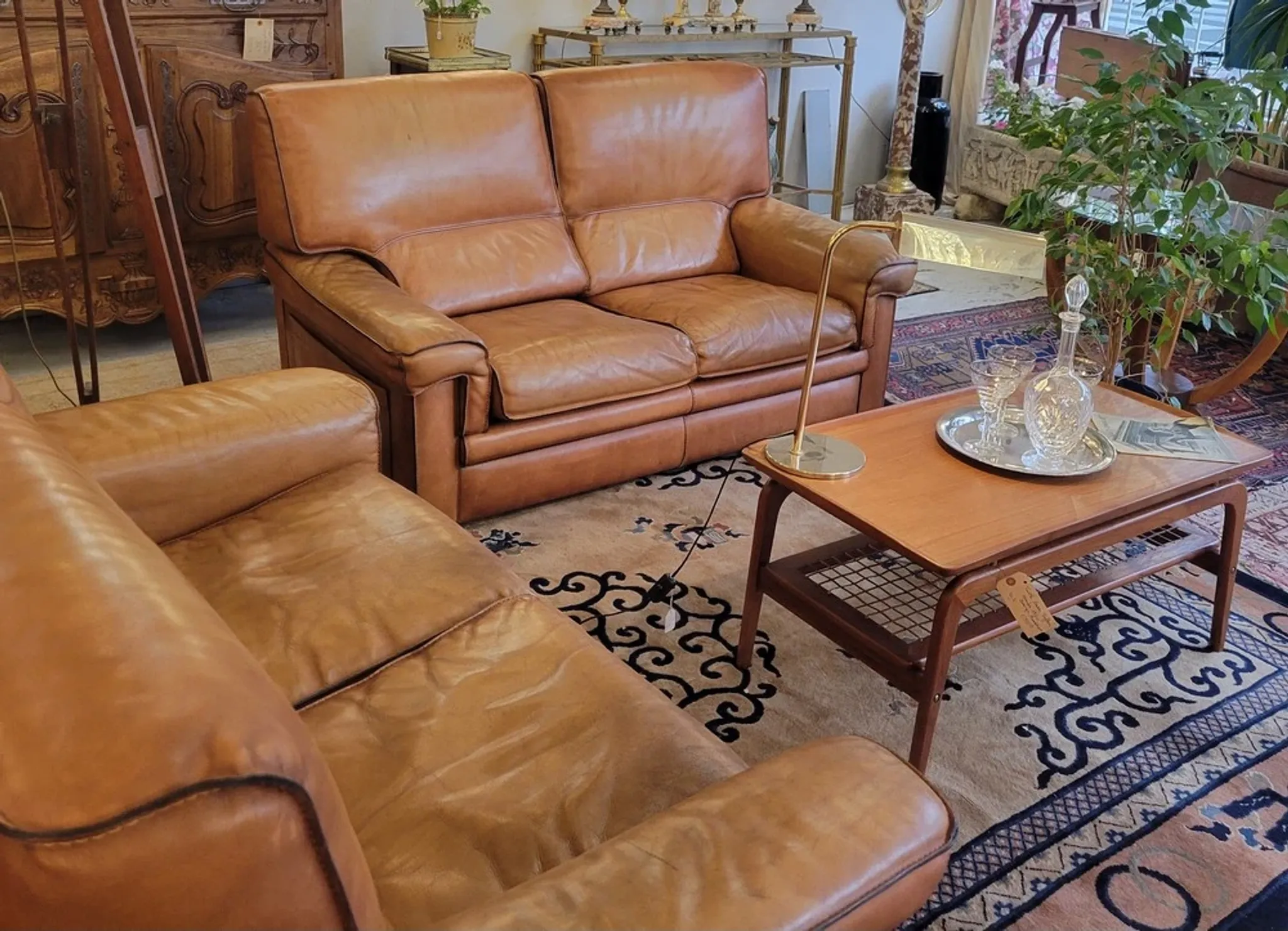 Pair of leather sofas