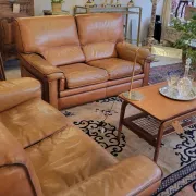 Pair of leather sofas