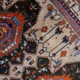 Handmade vintage Caucasian Kazak rug 4' x 6.9' (123cm x 213cm) 1960s