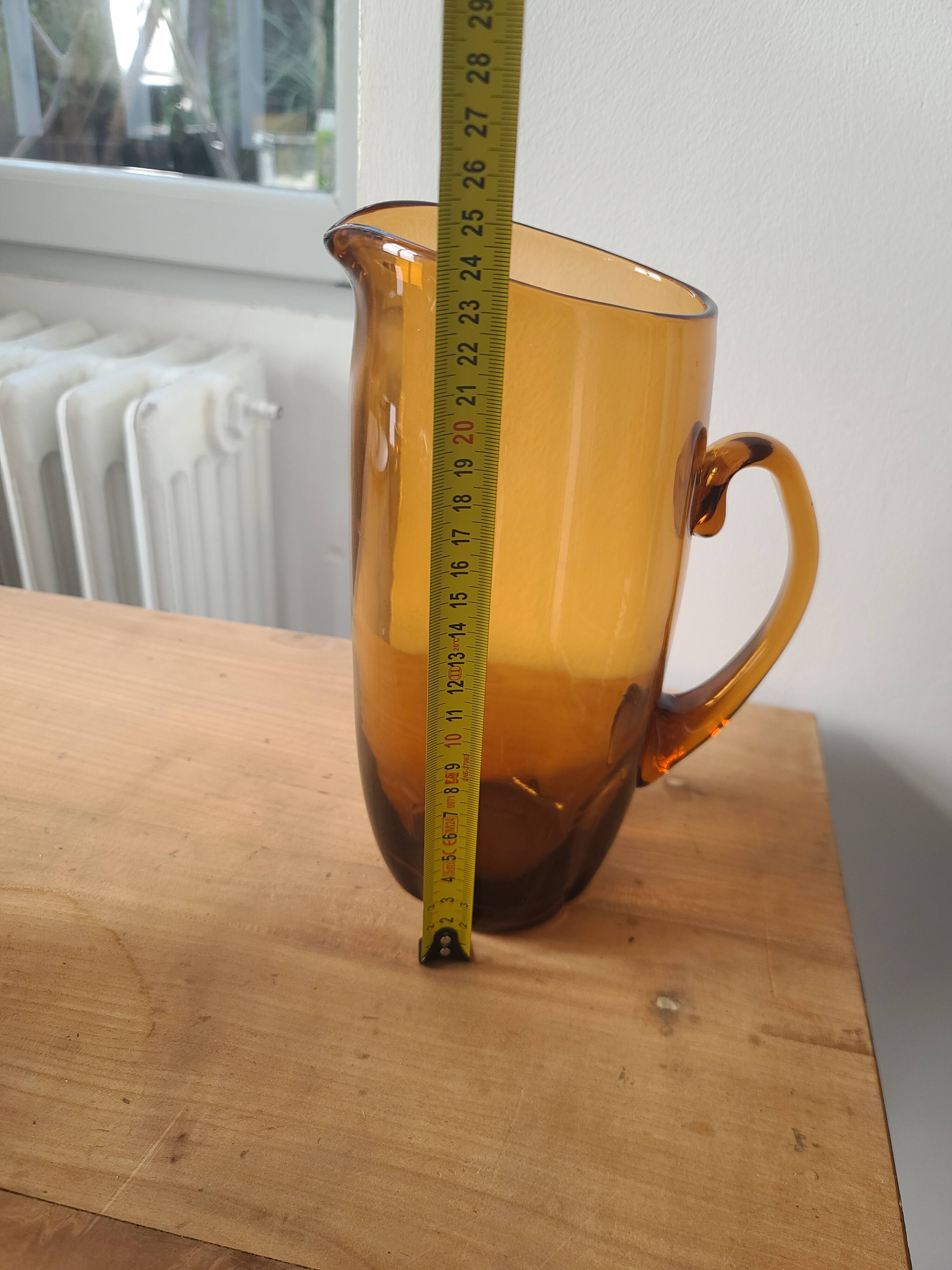 Service de Verres Vintage Ambrés (Carafe + Gobelets) #PIMR