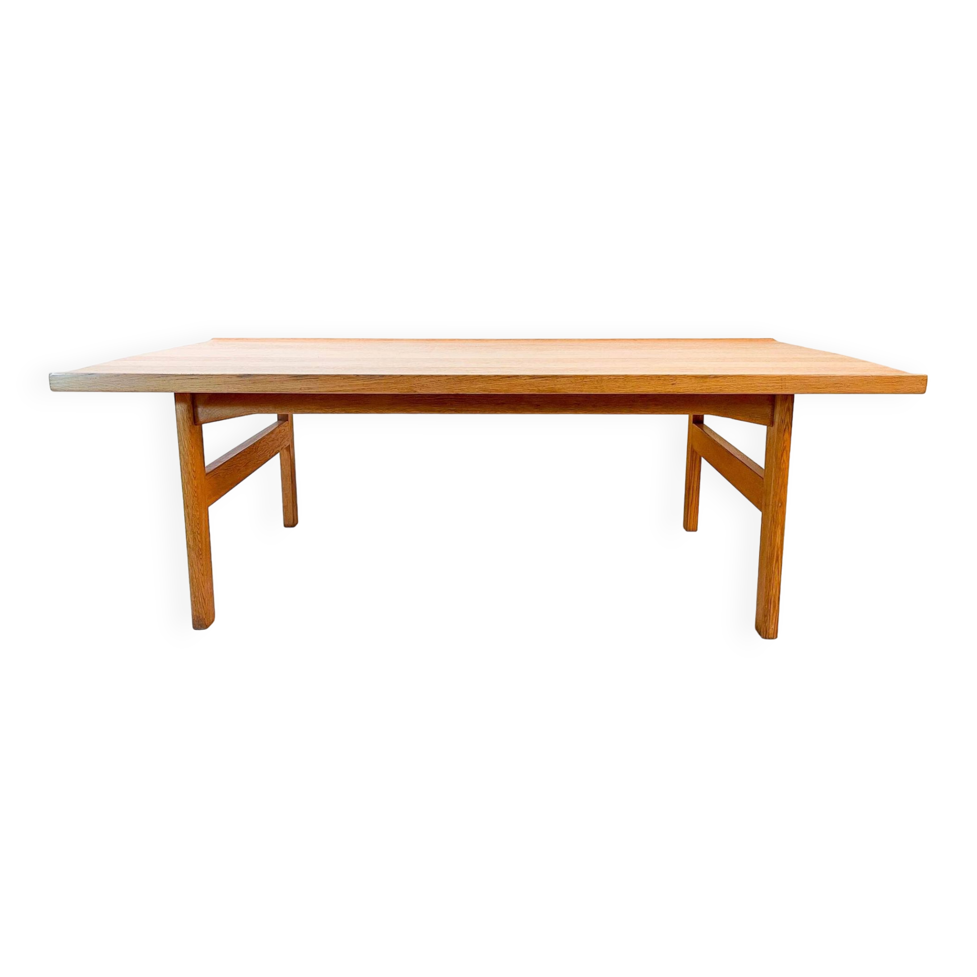 Solid oak coffee table by kindt-larsen for ab seffle mobelfabrik