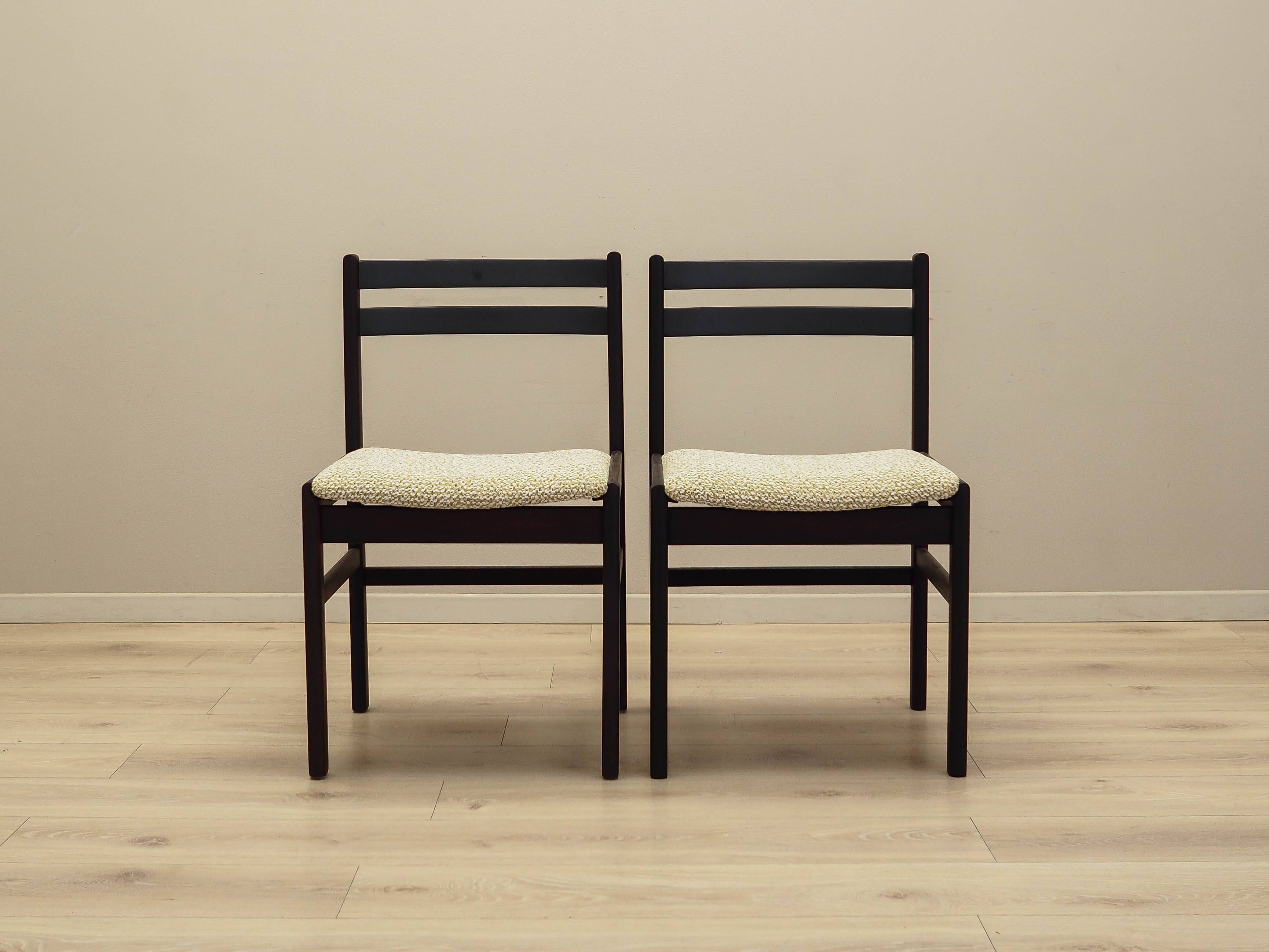 Set of two rosewood chairs, Danish design, 1970s, production: Denmark