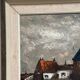 Original Swedish Oil on Canvas – "Houses", Unknown Author – Signed, Vintage and Framed – 61 x 51 cm (24 x 20 inches)