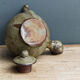 Artisanal teapot in glazed sandstone