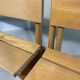 XL architectural modernist solid beech wooden bench 1960’s