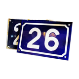 Enamelled street number plate