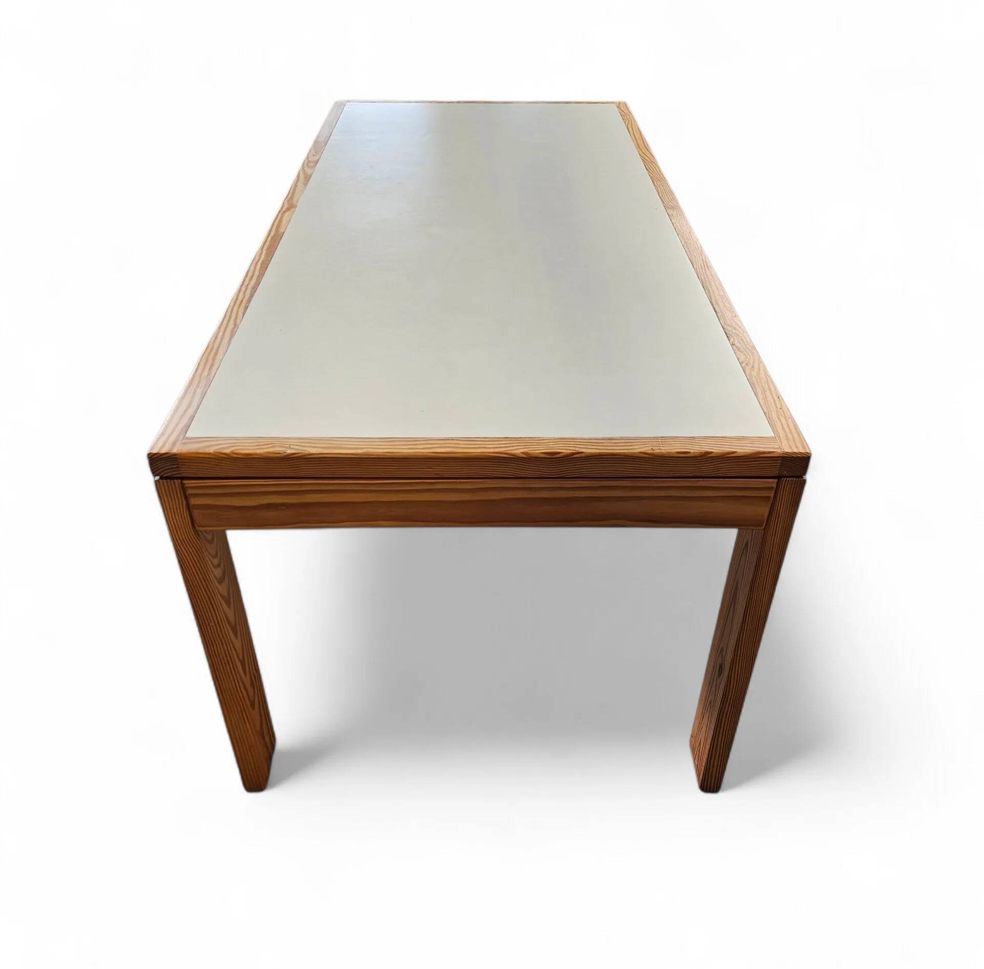 Pine wood dining table / formica top / 1970s