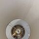 Glass and brass floor lamp