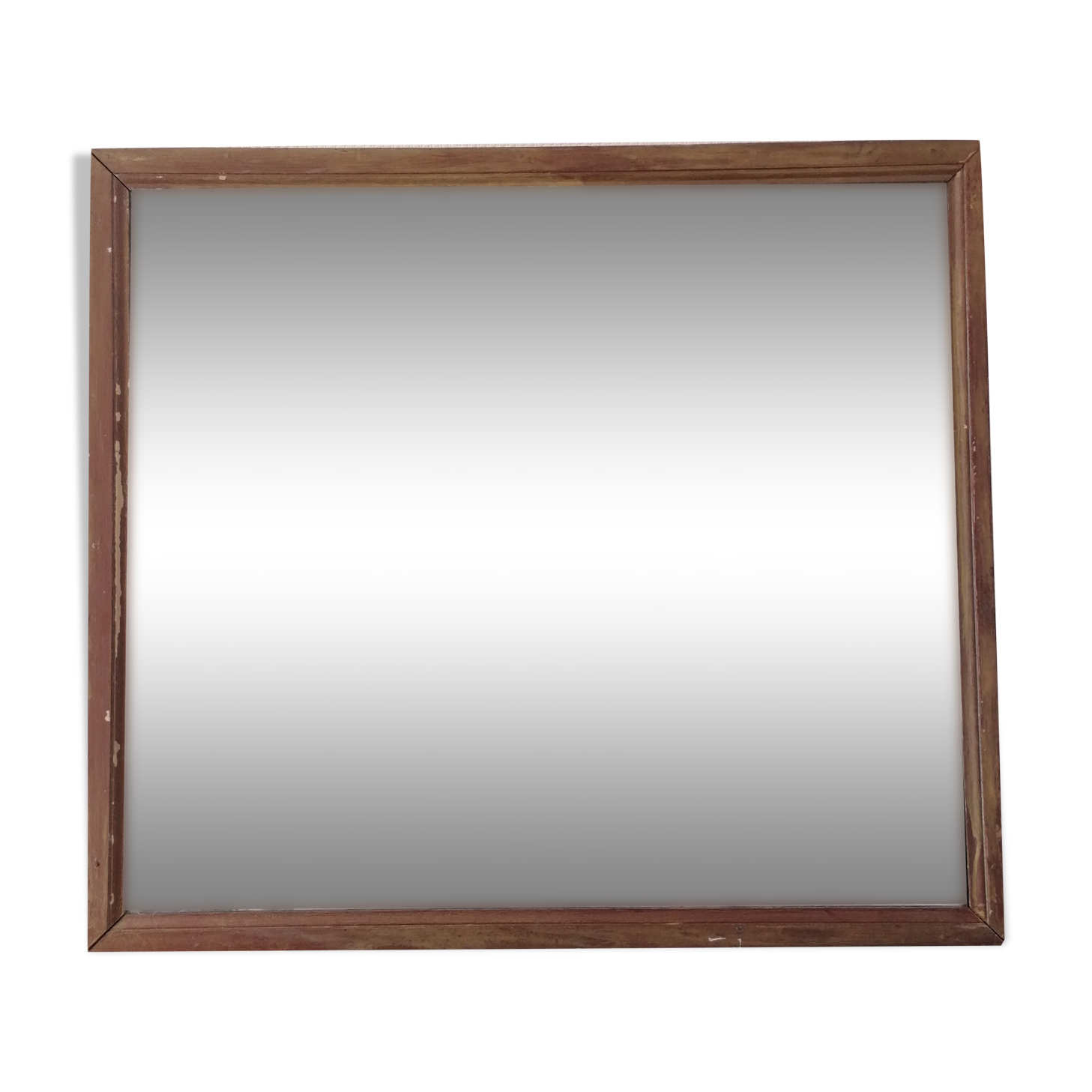 19th century square-format mercury mirror 100x90cm