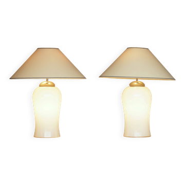 Lampes de table en verre de Murano modèle Tschung par Ingo Maurer pour M Design, années 1970.