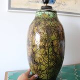 Handmade ceramic lamp signed