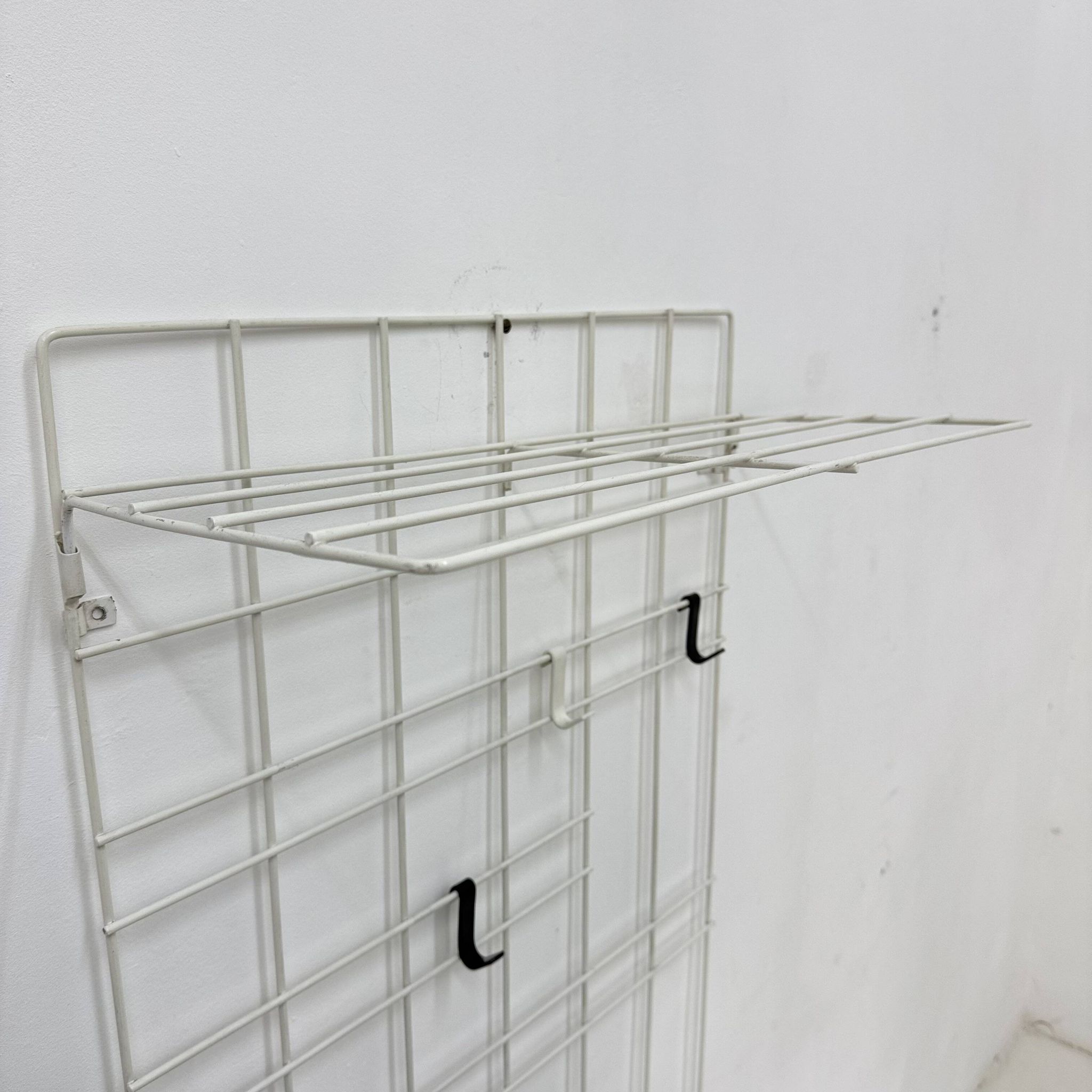 Vintage wire metal wall coat rack , 1960s