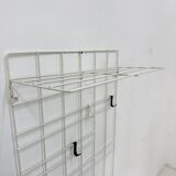 Vintage wire metal wall coat rack , 1960s