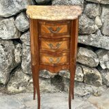 Small Louis XV style marquetry chiffonniere table