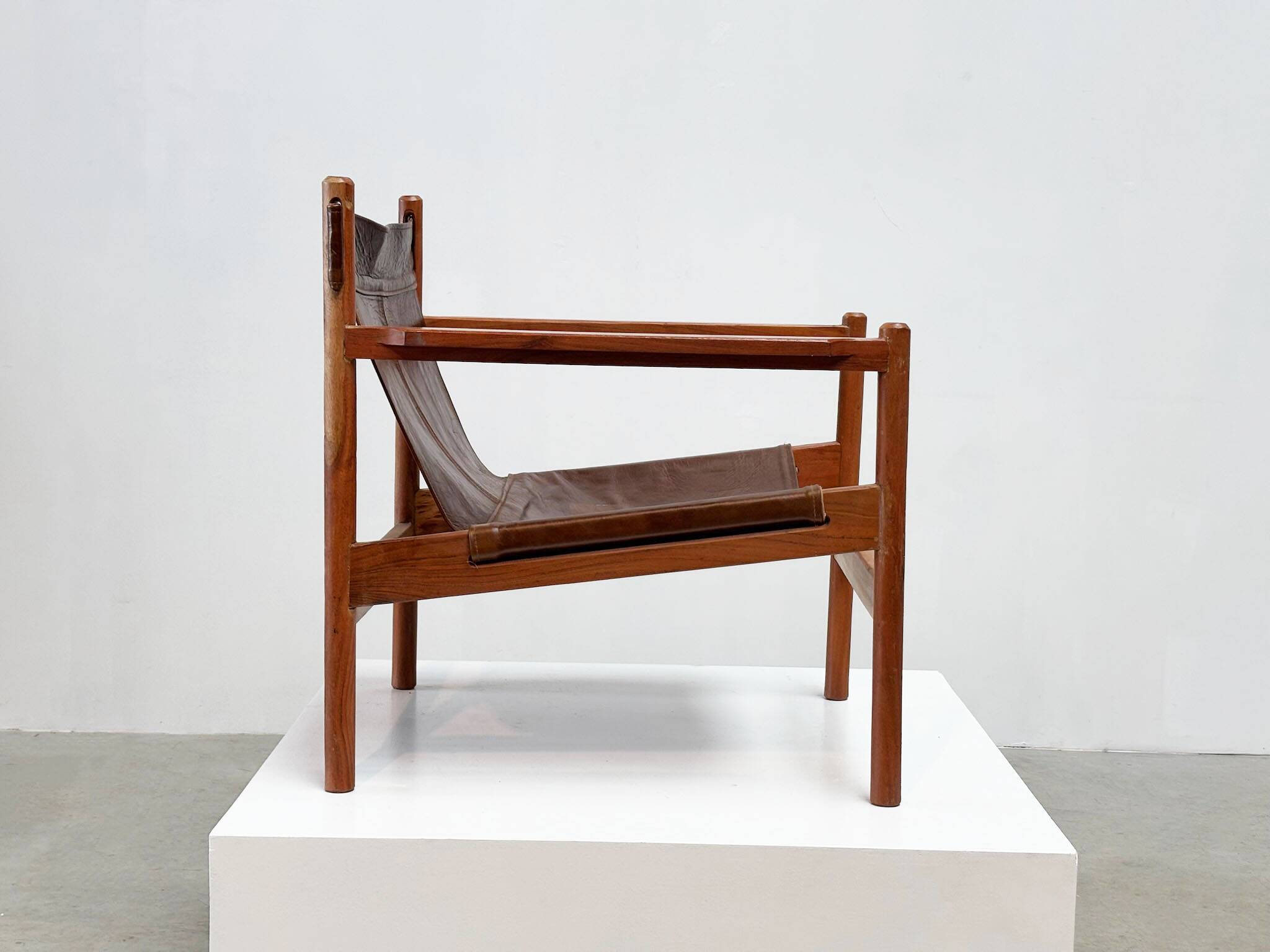 Leather 1970's Roxinho lounge chair by Michel Arnoult