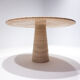 Contemporary Italian Travertine Dining Table in Beige