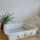 Square opaline dish Glasbake
