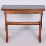 Restored Midcentury Oak Folding Table, Revived Polish, Czechia, 1950s