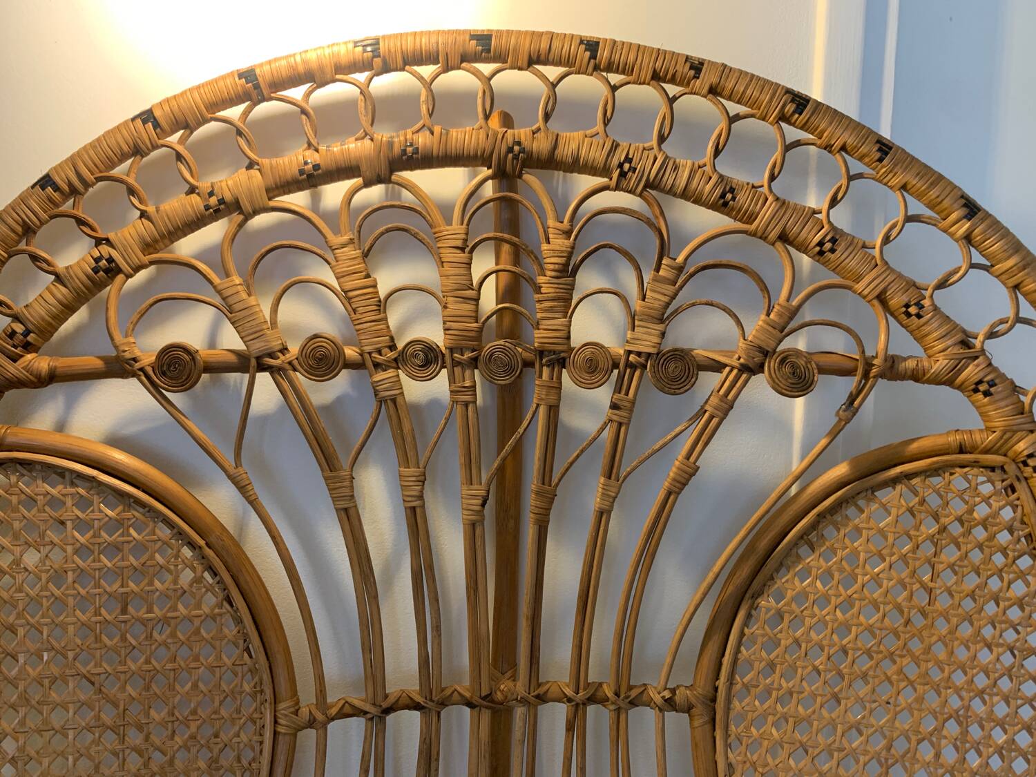 Peacock rattan armchair