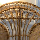 Peacock rattan armchair