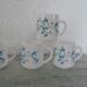 6 mugs veronica blue flowers Arcopal France vintage