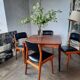 Set de 4 chaises scandinave,  Skaï  année  70