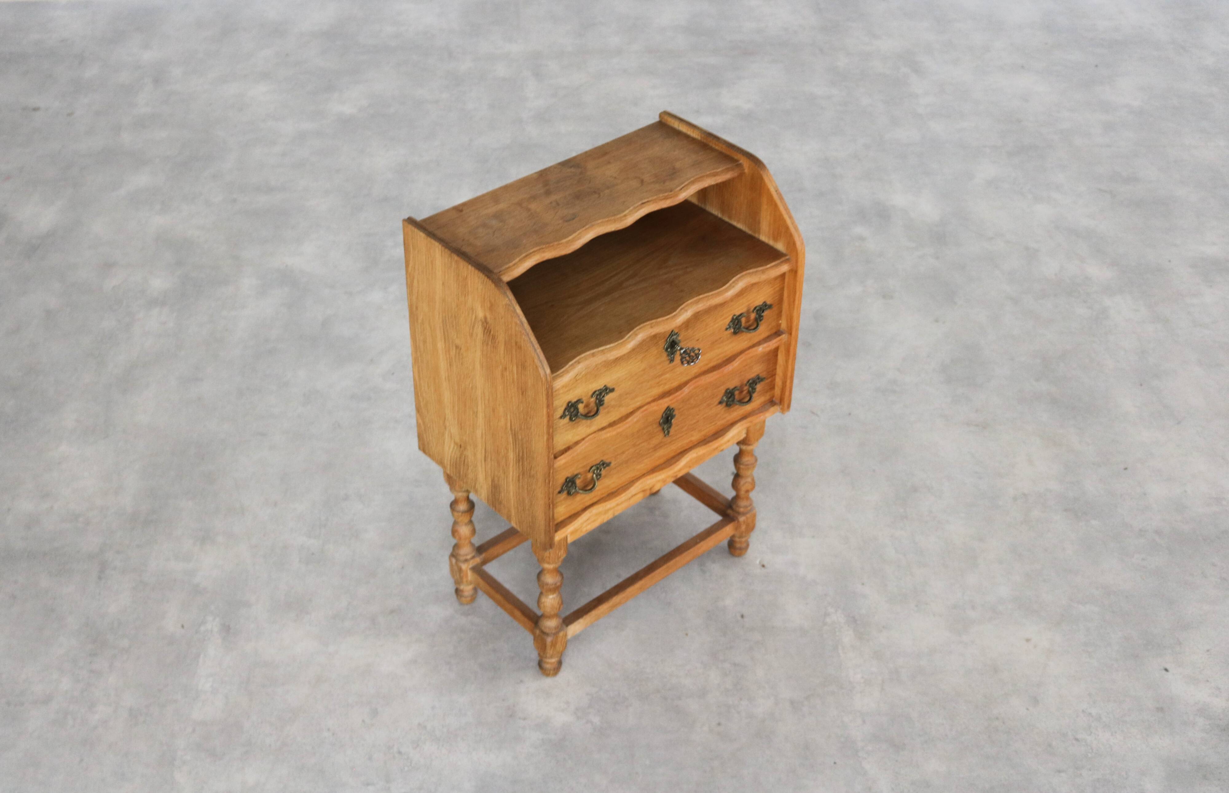 Brutalist bedside table | cabinet | 1960s | Danish