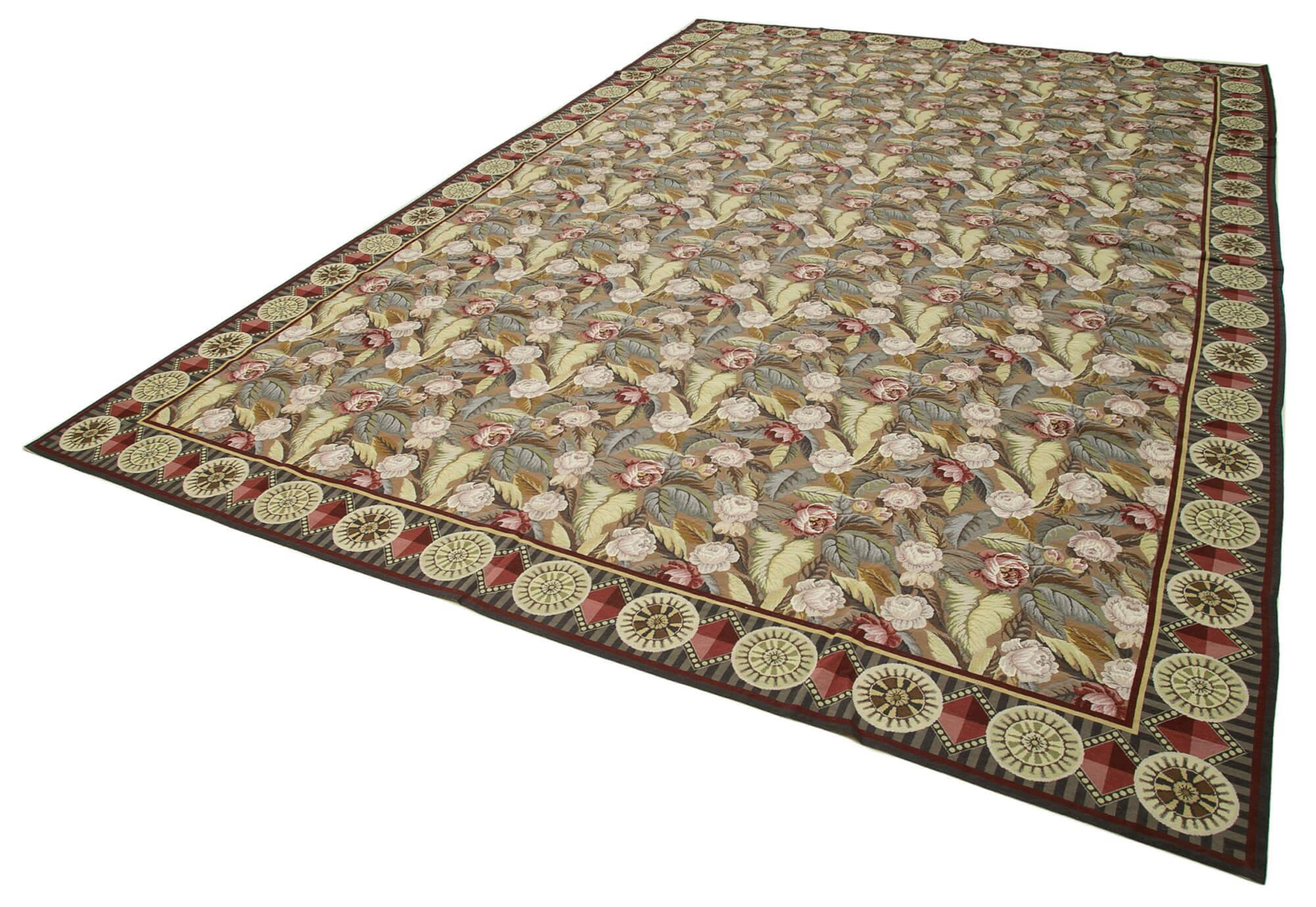 Handmade Vintage Flatweave Needlepoint Kilim 366 cm x 545 cm