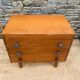Vintage chest of drawers with leather handles – 1950s/60s