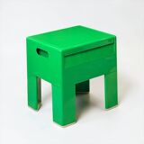 Tabouret coffre Space Age vert Olaf Von Bohr pour Gedy Italie années 60