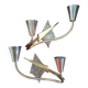 Splendid pair of bronze wall sconces by Jules Leleu? Art Deco.